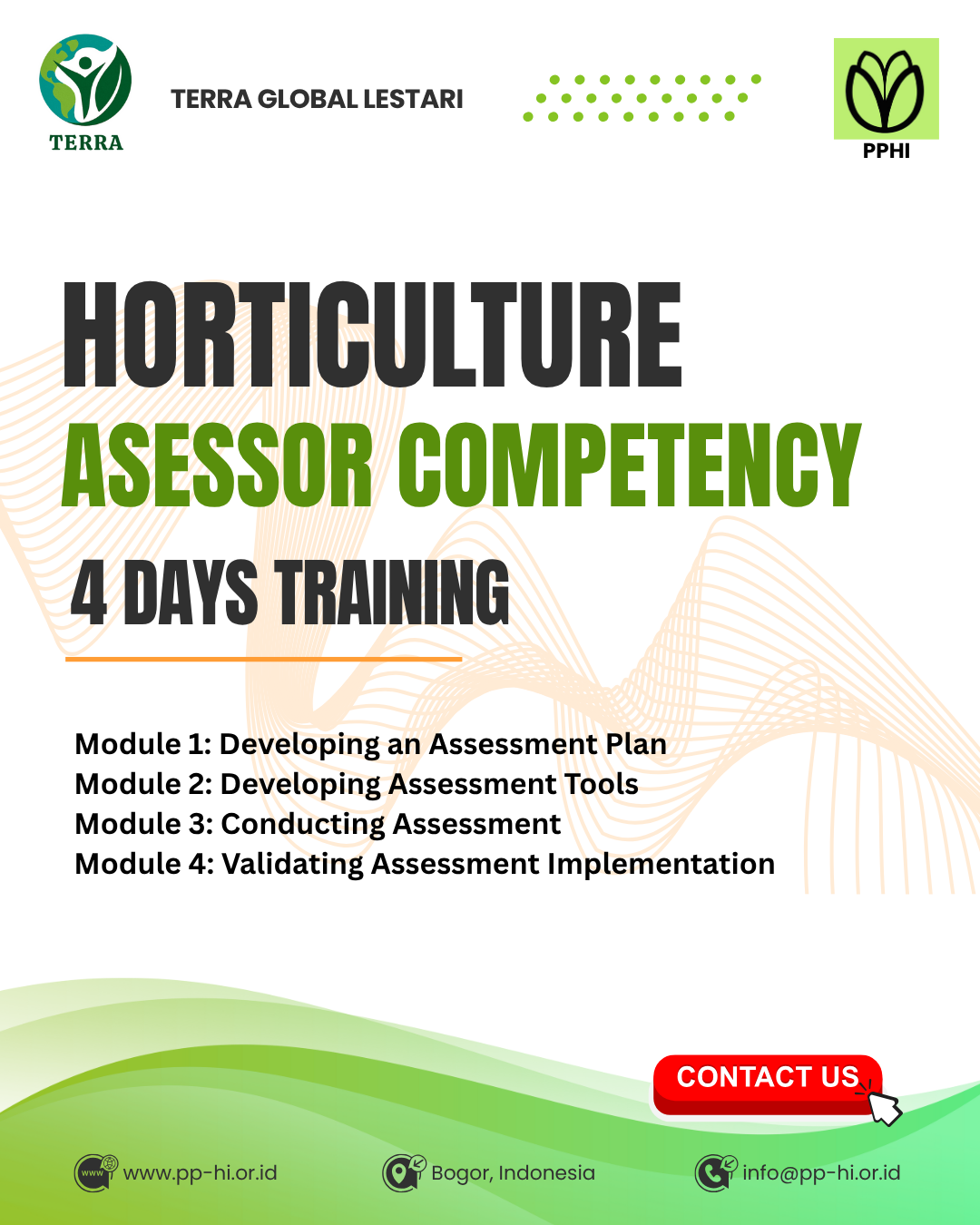 HORTICULTURE ASSESSOR OF COMPETENCY